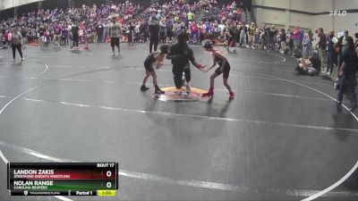 61 lbs Quarterfinal - Nolan Range, Carolina Reapers vs Landon Zakis, Stratford Knights Wrestling