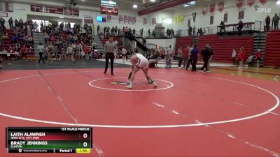 150 lbs 1st Place Match - Brady Jennings, Clinton vs Laith Alawneh, Iowa City, City High