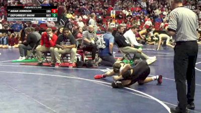 3A-126 lbs Champ. Round 1 - Aidan Johnson, Linn-Mar vs DeForrest Snow, Mason City