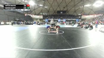 Girls 4A 100 lbs Quarterfinal - Kaylia Maltos, Sunnyside (Girls) vs Maisie Elliott, Sumner (Girls)