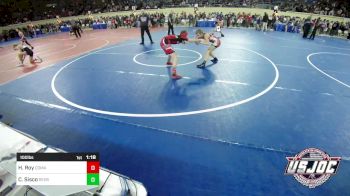 100 lbs Round Of 16 - Hayliee Roy, Comanche vs Carli Sisco, Redskins Wrestling Club