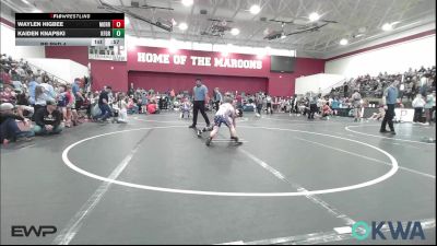 90 lbs Rr Rnd 5 - Waylen Higbee, Morrison Takedown Club vs Kaiden Knapski, Kingfisher YellowJackets