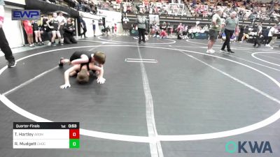 67 lbs Quarterfinal - Ty Hartley, ARDMORE TAKEDOWN CLUB vs Rhett Mudgett, Choctaw Ironman Youth Wrestling