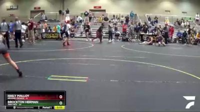 92 lbs Finals (8 Team) - Haily Malloy, Belding Orange vs Brockton Herman, Ares Red