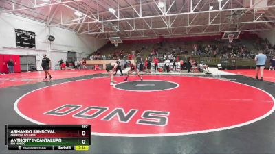 197 lbs Cons. Round 3 - Armando Sandoval, Cerritos College vs Anthony Incantalupo, Rio Hondo