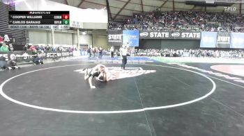 Boys 1A 138 lbs Champ. Round 2 - Cooper Williams, Castle Rock vs Carlos Barajas, Royal