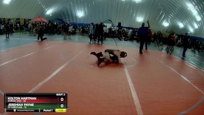 84 lbs Round 2 (3 Team) - Kolton Hartman, Kardiac Kidz vs Jeremiah Payne, CP Wrestling