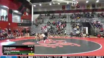 132 lbs 1st Place Match - Tycho Carmichael, Bettendorf vs Nolan Riddle, Fort Madison