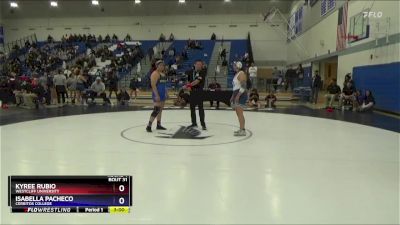 180 lbs Round 1 - Kyree Rubio, Westcliff University vs Isabella Pacheco, Cerritos College