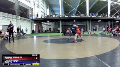 102 lbs Round 1 (4 Team) - Reanna Spangler, Kansas vs La`Raya Veazy, Indiana