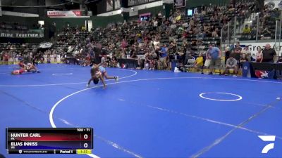 71 lbs Cons. Round 3 - Hunter Carl, PA vs Elias Inniss, WI