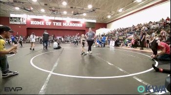 49 lbs Round Of 16 - Caleb Fry, Morrison Takedown Club vs Kallum Hendrickson, OKC Saints Wrestling