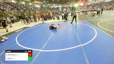 100 lbs Consi Of 16 #1 - Elijah Cardenas, Ortega Middle School vs Yoenny Diaz, Greeley United