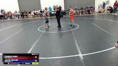 92 lbs 2nd Wrestleback (8 Team) - Charlie Gaba, Arkansas vs Jacob Naylor, Maryland