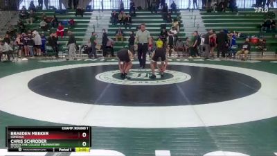 120 lbs Champ. Round 1 - Chris Schroder, Benedictine College Preparatory School vs Braeden Meeker, Gonzaga