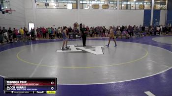 57 lbs Cons. Round 2 - Thunder Page, South Central Punisher Wrestling vs Jacob Morris, Avalanche Wrestling Association