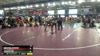 116 lbs Round 9 (10 Team) - Karson Poe, Alabama Elite Black vs Drayton Johnson, Team Palmetto