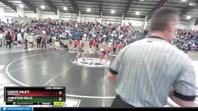 157 lbs Cons. Round 3 - Lisiate Valeti, Springville vs Christian Bills, Orem