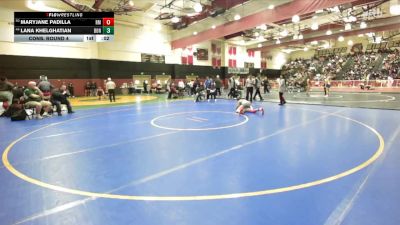 110 lbs Cons. Round 4 - Maryjane Padilla, Rancho Mirage vs Lana Khelghatian, Bonita