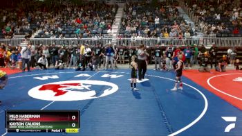 45 lbs Semifinal - Kayson Calkins, Green River Grapplers Wrestling vs Milo Haberman, Peak Wrestling