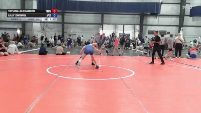 46 lbs Semifinal - Tatiana Alexander, Team Worldwide - W vs Lilly Zweifel, Apex (OH) Girls - W
