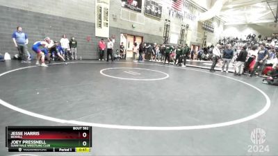 142 lbs Cons. Round 2 - Joey Pressnell, Sunnyvale Wrestling Club vs Jesse Harris, Bidwell