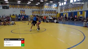 132 lbs Consi Of 32 #1 - Brinalli Brown, Treasure Coast vs Ethan Aranda, Barron Collier