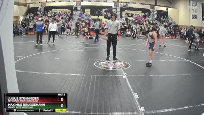 90 lbs Cons. Round 1 - Julius Stranniger, Tomahawk Youth Wrestling vs Maximus Bruggemann, Legacy Elite Wrestling