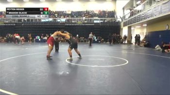 285 lbs Cons. Round 3 - Peyton Reiser, Sacramento City College vs Bradon Olacio, Delta College