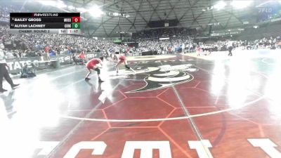 Girls 1B/2B/1A 115 Champ. Round 2 - Aliyah Lachney, Castle Rock (Girls) vs Bailey Gross, Mossyrock (Girls)