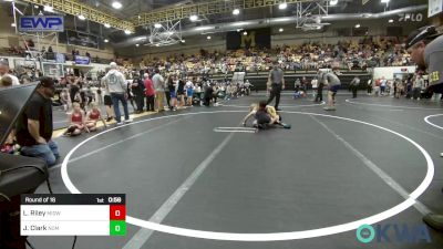 58 lbs Round Of 16 - Leland Riley, Midwest City Bombers Youth Wrestling Club vs Jayce Clark, Team Nomad