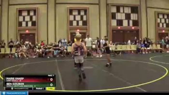 91 lbs Round 5 (6 Team) - Ben Dziuban, Gorilla Grapplers Wrestling vs Marie Sharp, Dark Angels
