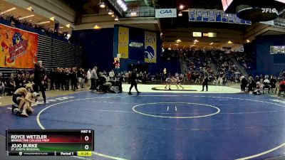 106 lbs 7th Place Match - Royce Wetzler, Benedictine College Prep vs JoJo Burke, St Joseph Regional