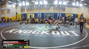 150 lbs Quarters & Wb (16 Team) - Arthur Vanderpool, Bandits WC vs Elias Enzner, Cowboys WC