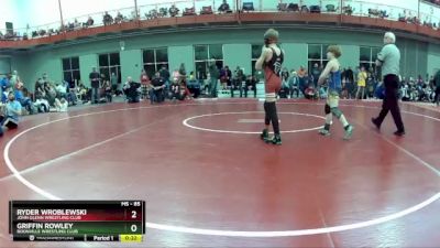 85 lbs Cons. Round 1 - Ryder Wroblewski, John Glenn Wrestling Club vs Griffin Rowley, Boonville Wrestling Club