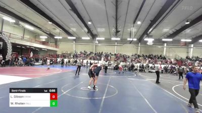 172 lbs Semifinal - Levi Gibson, Crowley County vs Wil Rhoten, Falls Academy