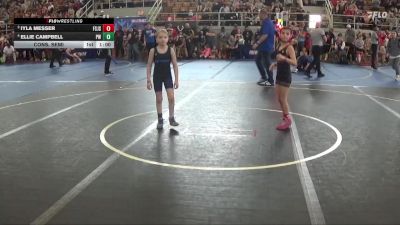 55 lbs Cons. Semi - Ellie Campbell, Pursuit Wrestling vs Iyla Messer, Fremont St Joe Streaks