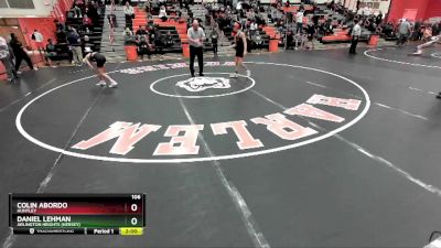 106 lbs Cons. Round 4 - Colin Abordo, HUNTLEY vs Daniel Lehman, Arlington Heights (HERSEY)