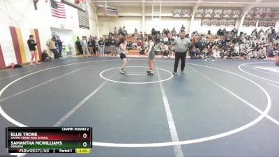 100 lbs Champ. Round 2 - Ellie Trone, Campo Verde High School vs Samantha McWilliams, Horizon