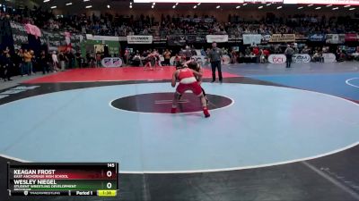 145 lbs Champ. Round 1 - Wesley Niegel, Student Wrestling Development Program vs Keagan Frost, East Anchorage High School