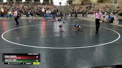 40 lbs Cons. Round 2 - Griffin Kirk, Buccaneer Wrestling Club vs Finn Dennis, Dragons Wrestling Club