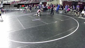 120 lbs Champ. Round 2 - Sawyer Groetzinger, Central City JR. Wrestling vs Kaileigh Covert, CWO
