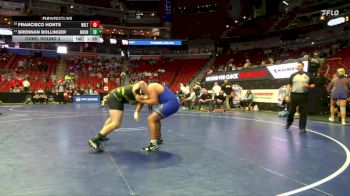 1A-285 lbs Cons. Round 3 - Brennan Bollinger, North Union vs Francisco Honts, Wilton
