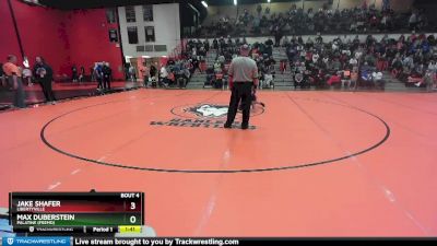 126 lbs Champ. Round 1 - Max Duberstein, Palatine (FREMD) vs Jake Shafer, LIBERTYVILLE