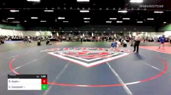 106 lbs Consi Of 16 #2 - Dru Ayala, IA vs Cole Campbell, PA