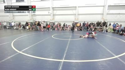 100 lbs Round Robin 4 - Jayden Jackson, Claymont Brown - G vs Eliza Wright, Jacket Wrestling Club - G