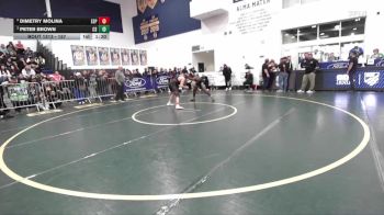 157 lbs Semifinal - Peter Brown, Canyon Springs vs Dimetry Molina, Esperanza