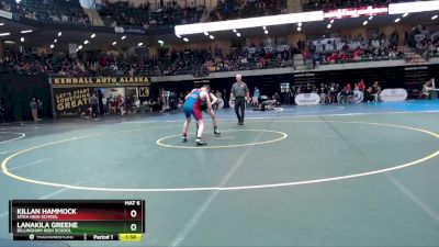 135 lbs Quarterfinal - Killan Hammock, Sitka High School vs Lanakila Greene, Dillingham High School