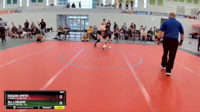 120 lbs Round 1 (6 Team) - Hagan Smith, Florida Scorpions vs Eli Lorang, Misfits United