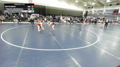 106 lbs Cons. Sub-semis - Tristan Mendenhall, Team Idaho Wrestling Club vs Gavyn DeCol, Uintah Wrestling